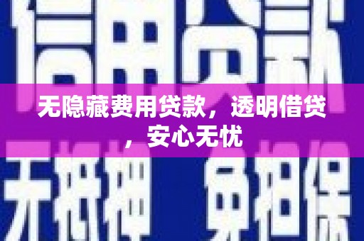 紫云无隐藏费用贷款，透明借贷，安心无忧