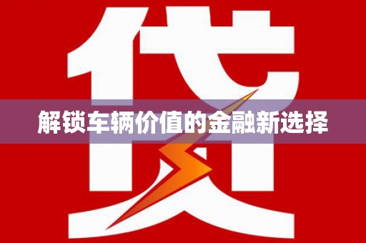 紫云解锁车辆价值的金融新选择