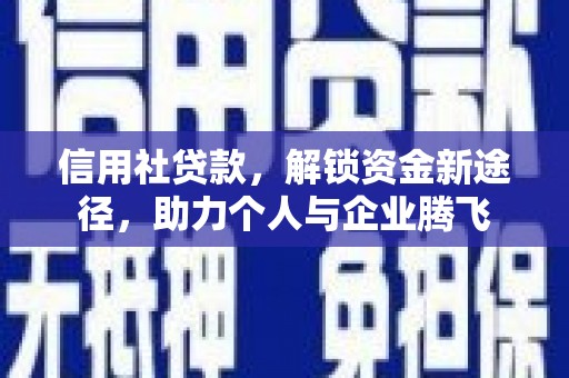 紫云信用社贷款，解锁资金新途径，助力个人与企业腾飞