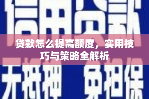 紫云贷款怎么提高额度，实用技巧与策略全解析