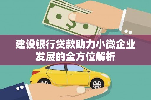 紫云建设银行贷款助力小微企业发展的全方位解析