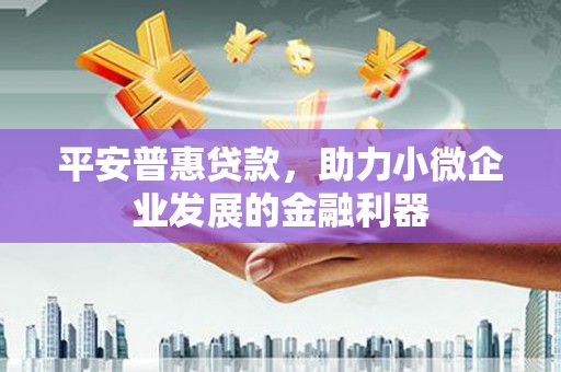 紫云平安普惠贷款，助力小微企业发展的金融利器