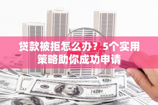 紫云贷款被拒怎么办？5个实用策略助你成功申请