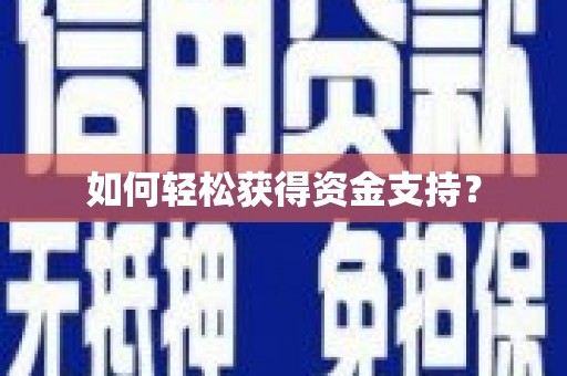 紫云如何轻松获得资金支持？