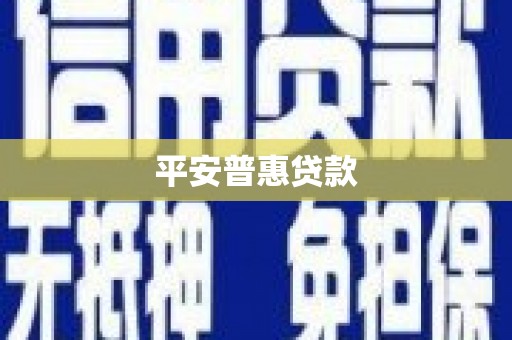 紫云平安普惠贷款
